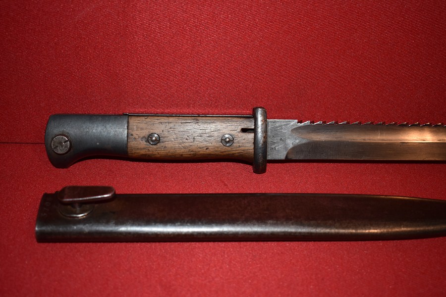 WW2 GERMAN K98 BAYONET SAWBACK WITH MATCHING NUMBERS-SOLD